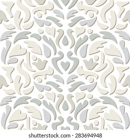 Floral pattern. Seamless abstract ornamental background. Vector illustration