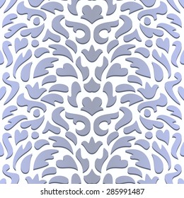 Floral pattern. Seamless abstract ornamental background. Vector illustration