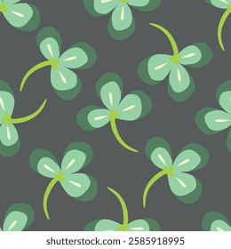 Floral pattern. Seamless background with different kinds of fabulous flowers, herbs, leaves on dark background. Beautiful Botanical texture, Vector.