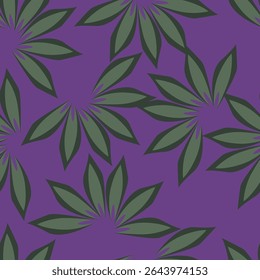 Padrão floral. Fundo perfeito com diferentes tipos de flores fabulosas, ervas, folhas no fundo escuro. Bela textura Botânica, Vetor