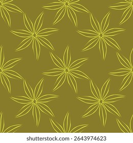 Padrão floral. Fundo perfeito com diferentes tipos de flores fabulosas, ervas, folhas no fundo escuro. Bela textura Botânica, Vetor