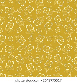 Padrão floral. Fundo perfeito com diferentes tipos de flores fabulosas, ervas, folhas no fundo escuro. Bela textura Botânica, Vetor
