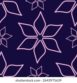 Padrão floral. Fundo perfeito com diferentes tipos de flores fabulosas, ervas, folhas no fundo escuro. Bela textura Botânica, Vetor