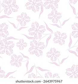 Padrão floral. Fundo perfeito com diferentes tipos de flores fabulosas, ervas, folhas no fundo escuro. Bela textura Botânica, Vetor