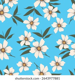 Padrão floral. Fundo perfeito com diferentes tipos de flores fabulosas, ervas, folhas no fundo escuro. Bela textura Botânica, Vetor