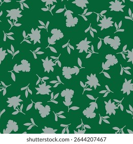 Padrão floral. Fundo perfeito com diferentes tipos de flores fabulosas, ervas, folhas no fundo escuro. Bela textura botânica, Vetor.