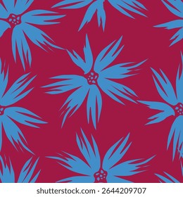 Padrão floral. Fundo perfeito com diferentes tipos de flores fabulosas, ervas, folhas no fundo escuro. Bela textura botânica, Vetor.