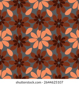 Padrão floral. Fundo perfeito com diferentes tipos de flores fabulosas, ervas, folhas no fundo escuro. Bela textura Botânica, Vetor