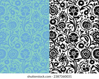 Floral Pattern, Seamless Background, Elegant Design