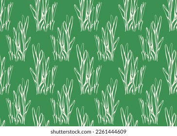 Floral pattern seamless background. Foliage and flower wallpaper design of nature. Vector illustration.