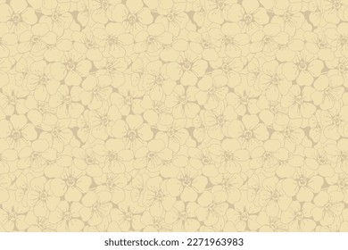 Patrón floral fondo sin fisuras. Diseño de tapiz floral y follaje de la naturaleza. Ilustración vectorial.