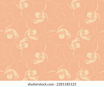 Floral pattern seamless background. Foliage and flower wallpaper design of nature. Vector illustration.