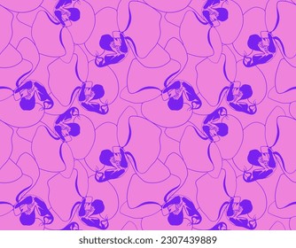 Floral pattern seamless background. Foliage and flower wallpaper design of nature. Vector illustration.