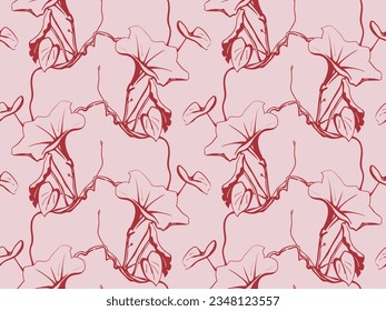 Patrón floral fondo sin fisuras. Diseño de tapiz floral y follaje de la naturaleza. Ilustración vectorial.