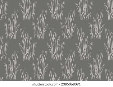 Floral pattern seamless background. Foliage and flower wallpaper design of nature. Vector illustration.