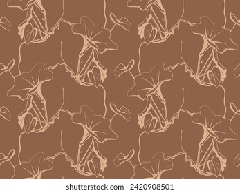 Patrón floral fondo sin fisuras. Diseño de tapiz floral y follaje de la naturaleza. Ilustración vectorial.