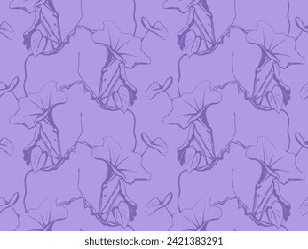 Floral pattern seamless background. Foliage and flower wallpaper design of nature. Vector illustration.