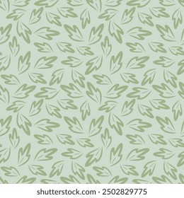 Floral pattern seamless background. Foliage and flower wallpaper design of nature. Vector illustration.