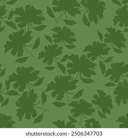 Patrón floral de fondo sin fisuras. Follaje y diseño de Fondo de pantalla de flores de la naturaleza. Ilustración vectorial.