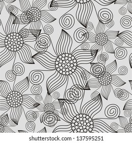 Floral pattern seamless background vector illustration