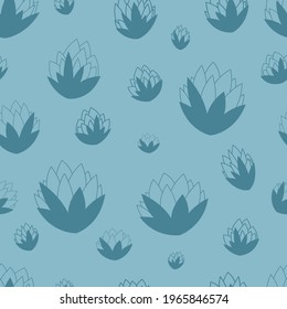 Floral pattern seamless blue colors. Lotus flowers ornament vector for fabric and Wallpaper
Seamless pattern of lotos
