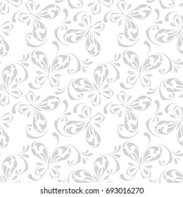 Floral pattern. Seamless butterflies texture for design fabric, paper, wrappers and wallpaper.