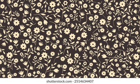 Padrão floral sem emenda. Flor de margarida bonita. Design para tecidos, têxteis, papel de parede, roupas. Flor pequena. fundo floral. ilustração vetorial.