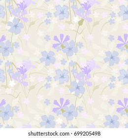 Floral pattern. Seamless cute mille-fleurs texture for fabric, wrapping, textiles. 