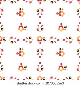 Floral pattern. Seamless daisy flowers texture. Cute background for design fabric, wrapping, paper, wallpaper. 