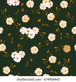 Floral pattern. Seamless daisy flowers texture for fabric, wrapping, textiles.