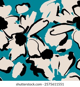 Floral pattern seamless. Design for fabric, wallpaper, wrapping, background.
