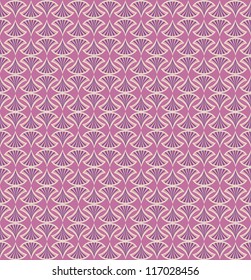 Floral pattern seamless. Fan vector motif. Pink background. Elegant wallpaper.
