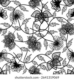 Floral pattern seamless ,flower branches seamless pattern , vector , illustration ,flowers pattern design Seamless flower pattern with colorful little flowers. Simple flat bright flowers background