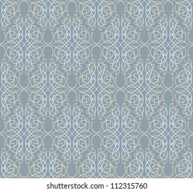 Floral  pattern seamless. Flower vector motif on gray background. Elegant wallpaper.