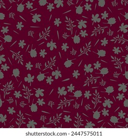 Blumenmuster. Nahtlose Blumen Textur für Stoff, Verpackung, Textilien. Einfacher blumiger Hintergrund