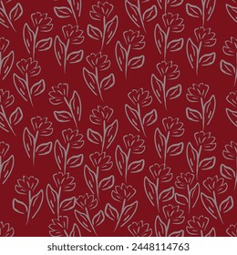 Blumenmuster. Nahtlose Blumen Textur für Stoff, Verpackung, Textilien. Einfacher blumiger Hintergrund