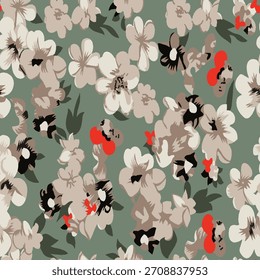 floral pattern seamless flowers wallpaper design textile pattern vector art floral fabric