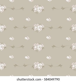 Floral pattern. Seamless flowery background for wrapping, fabric, wallpaper. 