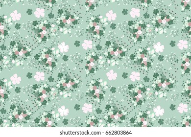 Floral pattern. Seamless flowery background with flowers and leaves for wrapping, textile, wallpaper, paper. 