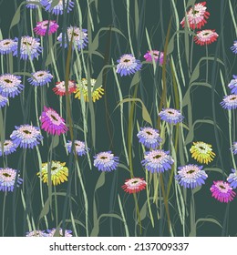 Blumenmuster.Das nahtlose Muster ist von hoher Qualität.Vektorgrafik.Für Ihr Design, Textilien, Tapeten, Druck, Poster an der Wand