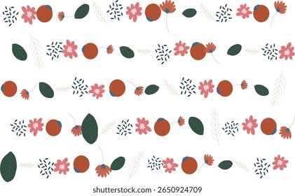 Floral pattern seamless illustration designed with elegance and detail, perfect for creative prints, digital designs, and stylish packaging