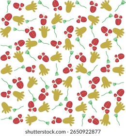 Floral pattern seamless illustration featuring artistic flowers and leaves, ideal for wallpapers, branding, and textile applications.