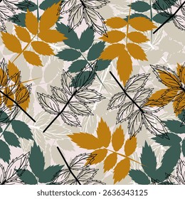 Floral pattern seamless ,leaf seamless pattern , leave vector , illustration ,flowers pattern design Seamless flower pattern with colorful little flowers. Simple flat bright flowers background