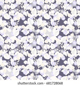 Floral pattern. Seamless mille-fleurs texture for fabric, wrapping, textiles.