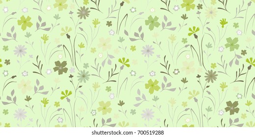 Floral pattern. Seamless nature texture for fabric, wrapping, textiles, wallpaper.