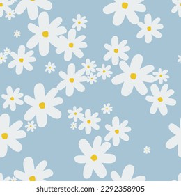 Patrón floral. Patrón de manzanilla pastel sin inconfundibles. Patrón sin soldadura para ropa, textil, vajilla, papel de envoltura, papel tapiz