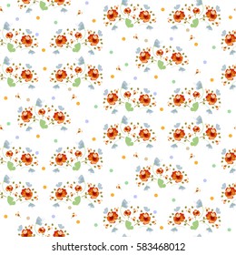 Floral pattern. Seamless small flowers background for wrapping, fabric, wallpaper.