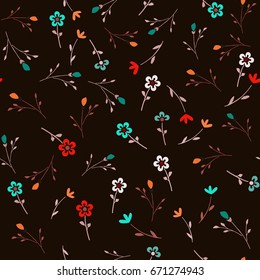 Floral pattern. Seamless small flowers texture for fabric, wrapping, textiles.