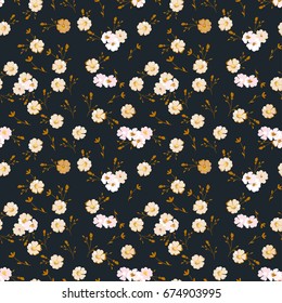 Floral pattern. Seamless small flowers texture for fabric, wrapping, textiles.