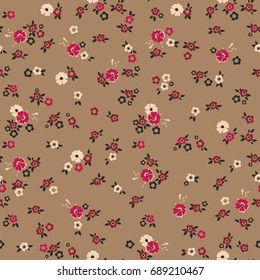 Floral pattern. Seamless small flowers texture for fabric, wrapping, textiles.